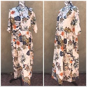 Zanzea Cotton Tropical Print Dress